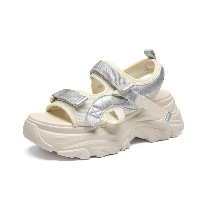 ZHR Beach Sandals Women's Beige, Gray Pink-1