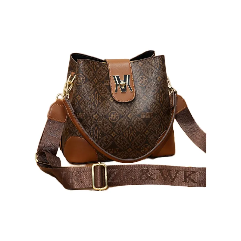 Weymond Pu Crossbody Handbag, Shoulder Bag Regular Women's Coffee/Earth Yellow/Ecru-14