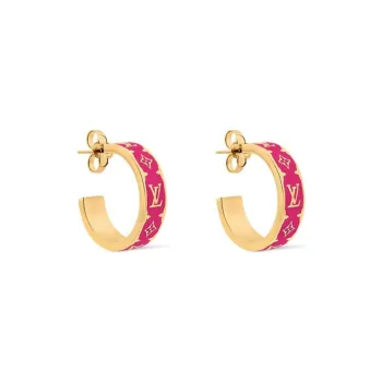 LOUIS VUITTON M01833 Nanogram Enamel Earrings