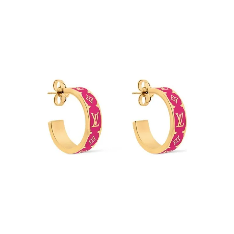 LOUIS VUITTON M01833 Nanogram Enamel Earrings-0