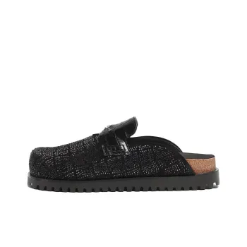 VERSACE Crocodile-effect Crystal Mules