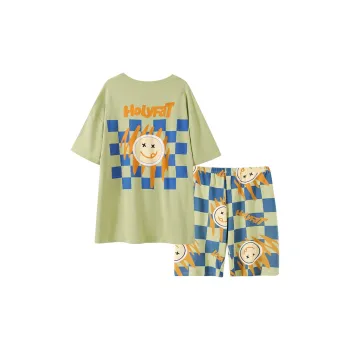 Qiao Ni Tong Pajama Set Men's Matcha
