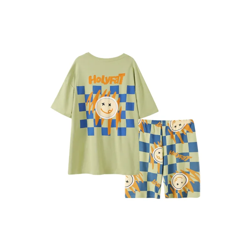 Qiao Ni Tong Pajama Set Men's Matcha-0