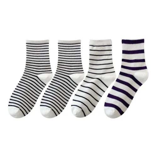 XXLLG Mid Calf Socks Women's 4 Pack