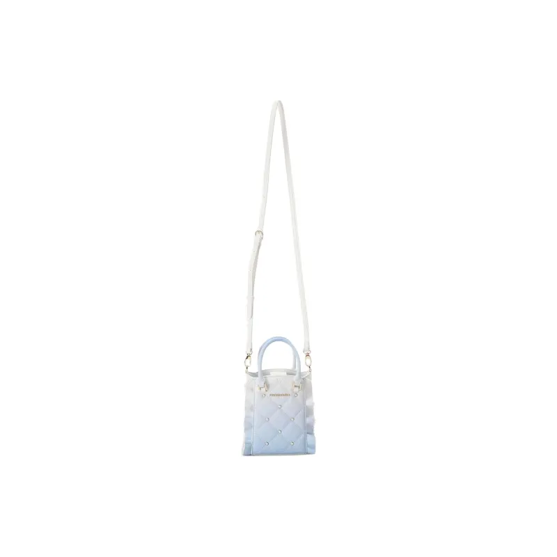 SAMANTHA THAVASA Polypropylene PP Bonded Synthetic Leather One Shoulder Handbags Mini Women's Light Blue-1
