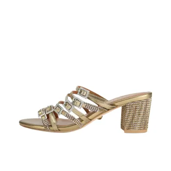 Kurt Geiger London Slide Slippers 6cm Women's Gold