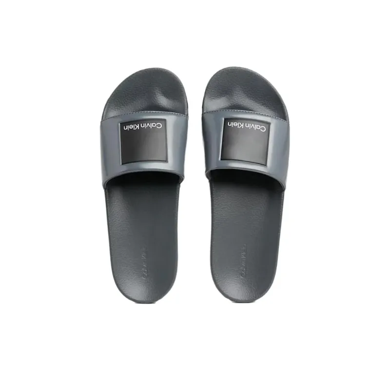 CALVIN KLEIN Slide Slippers Men's Gray-3