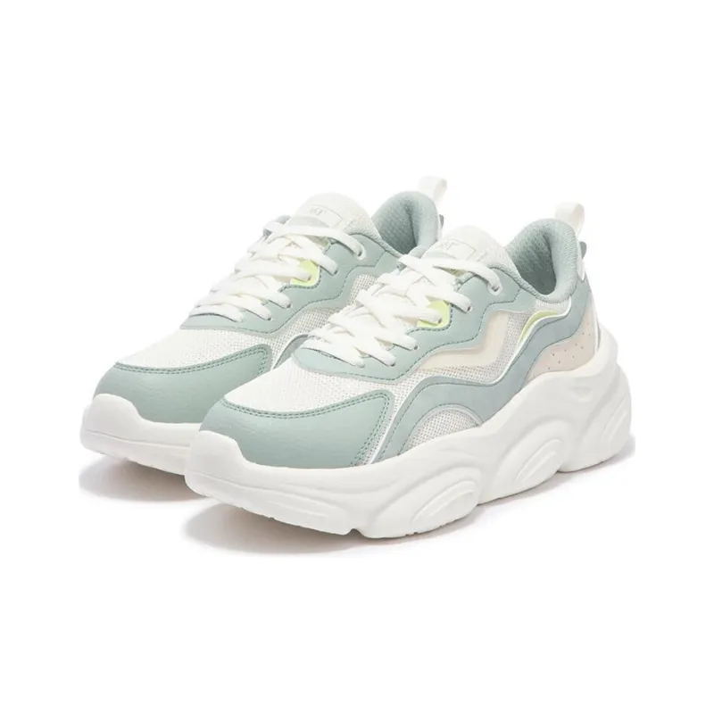 361° Moe Claws Slip Resistant And Breathable Low Top Casual Shoes Women's White Green-2