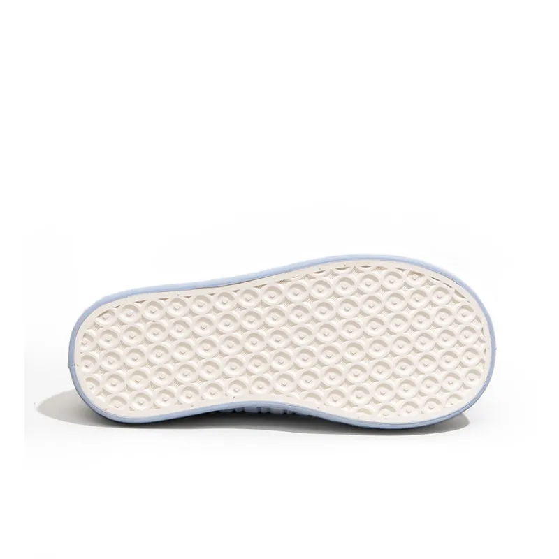 Feiyue Rubber Sole Abrasion Resistant Slip Resistant Closed Toe Slippers Women's White Light Blue-4