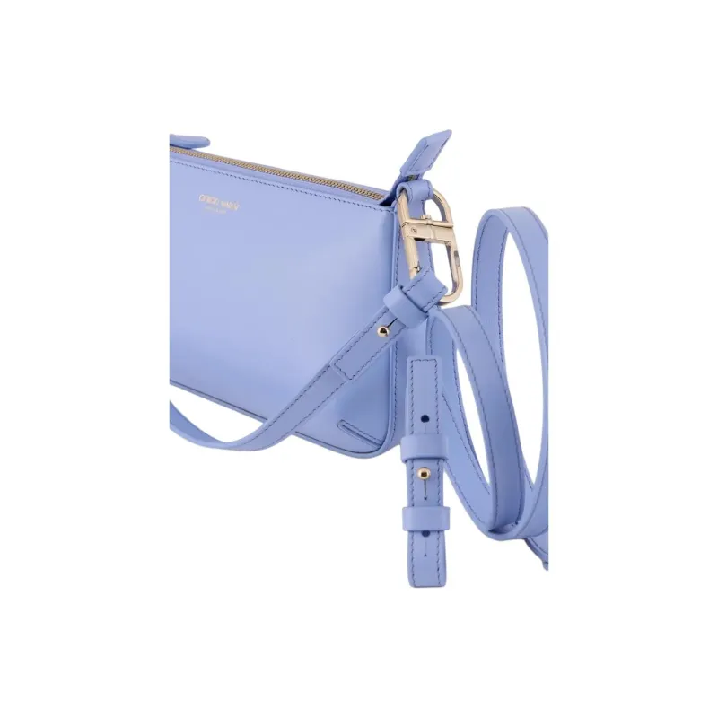 AMANI Cow Leather Handbag Shoulder Bag Women's Blue Purple-4