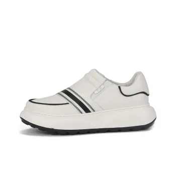 Thai Points Wear Resistant Height Increasing Low Top Skateboard Shoes Men's White