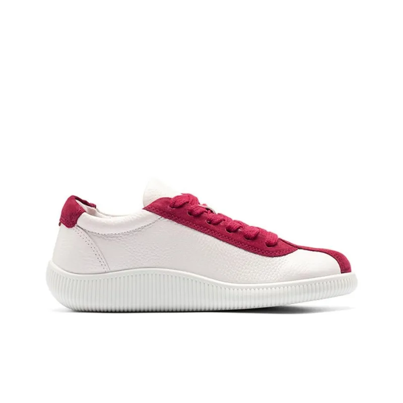 Ecco Low Top Skateboard Shoes Women's White-1