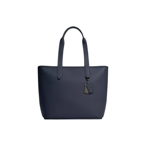 COACH Sullivan Refined Pebbled Leather Tote Bag, Shopping Bag, Shoulder Bag, Handbag Tubas Men's Denim Blue