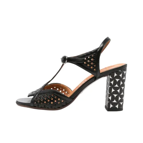 CHIE MIHARA Bessy Strap Sandals 8cm Women's Black