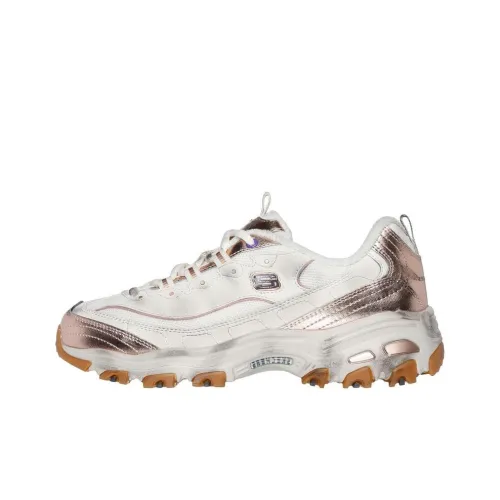 Skechers DLITES Chunky Sneakers Women's Low-Top Natural Gold