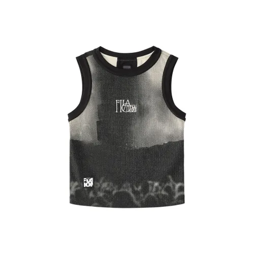 FILA FUSION Chinese Olympic Skateboarding Series Tank Tops Women's Jet Black