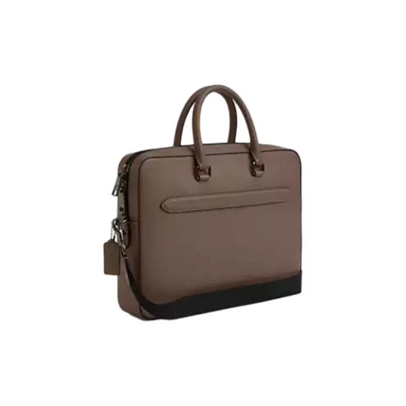 COACH ETHAN Leather Tote Bag, Briefcase, Handbag Large Size Men's Dark Stone Color-1