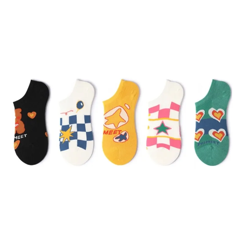 Primeet No Show Socks Women's 5 Pack-4