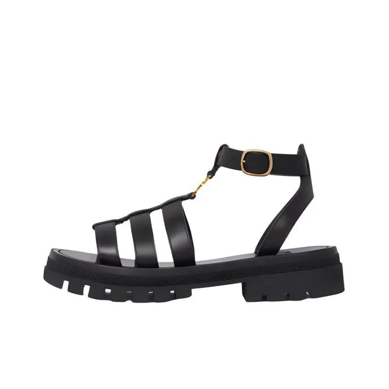 CELINE Triomphe Strap Sandals Women's Black-0