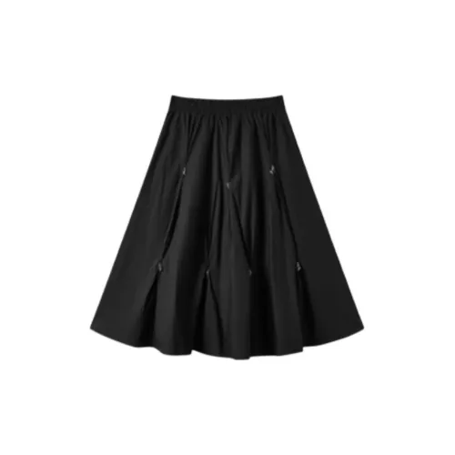 EICHITOO Casual Long Skirts Women's Black