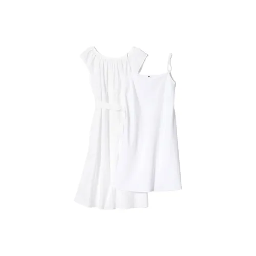 UNIQLO Sleeveless Dresses Women's White