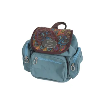 GOOD FOR NOTHING Nylon With Jacquard Backpack Small Size Women's Lake Blue