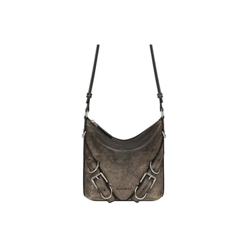 Givenchy Voyou Cow Leather Shoulder Bag, Crossbody Bag Trumpets Men's Beige & Brown-3