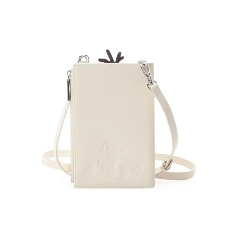 SAMANTHA THAVASA Artificial Leather Wallet Crossbody Bag Shoulder Bag Cell Phone Pouch Women's White-2