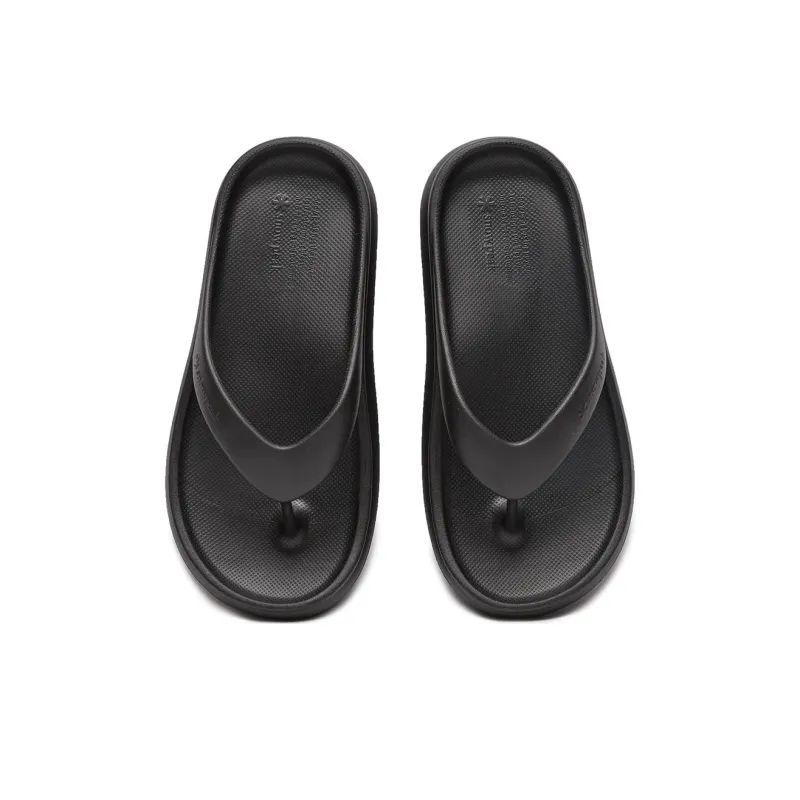 Snow Peak Slip-Resistant Quick Dry Flip Flops Unisex Black-2