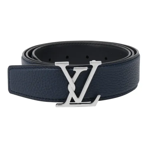 LOUIS VUITTON Leather Belts Unisex Blue