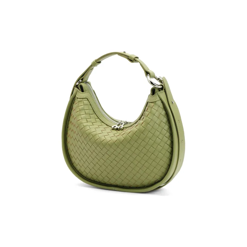 BELLE Premium Texture Crossbody Bag, Handbag Medium Size Women's Black, Beige, Green, Apricot-13