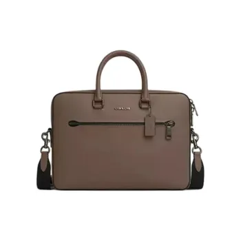 COACH ETHAN Leather Tote Bag, Briefcase, Handbag Large Size Men's Dark Stone Color