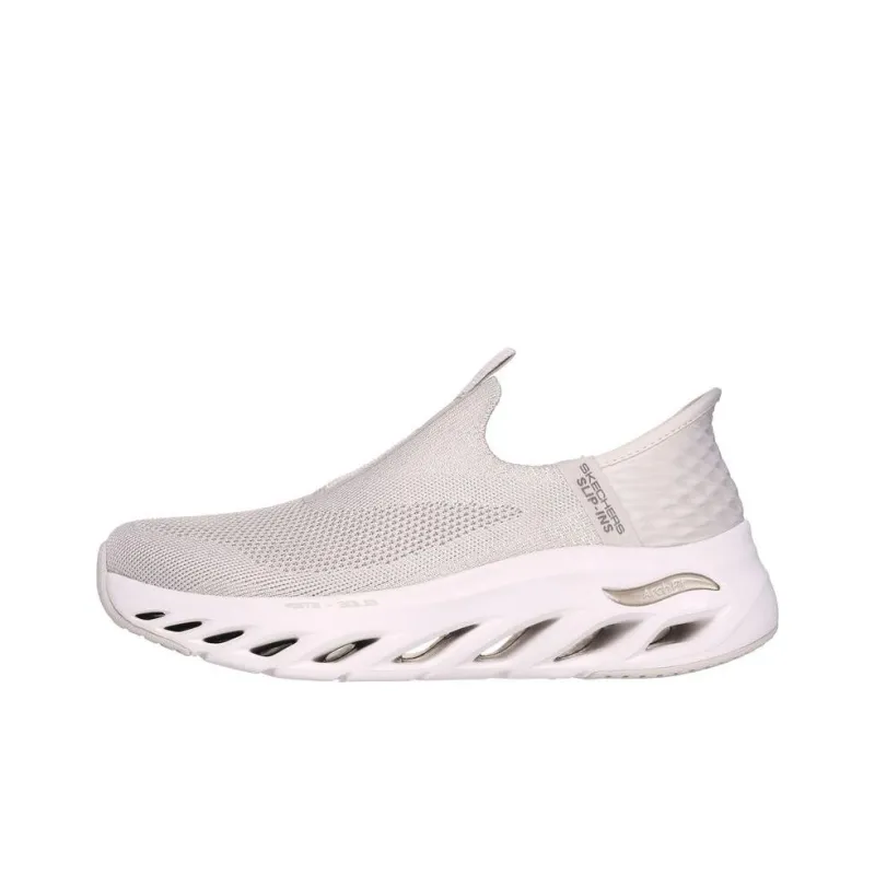 Skechers Arch Fit Glide-Step Anti-Slip Wear-Resistant Low-Top Casual Shoes Women's Beige-0