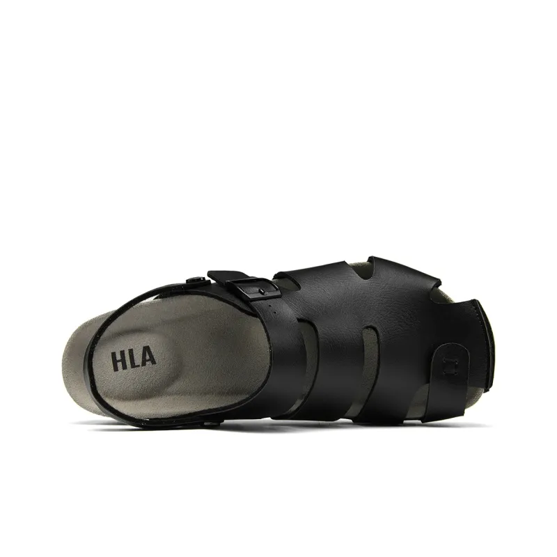 HLA Men's Trendy Breathable Closed Toe Comfortable Beach Sandals Slippers 2 in 1 Men's Outdoor-2