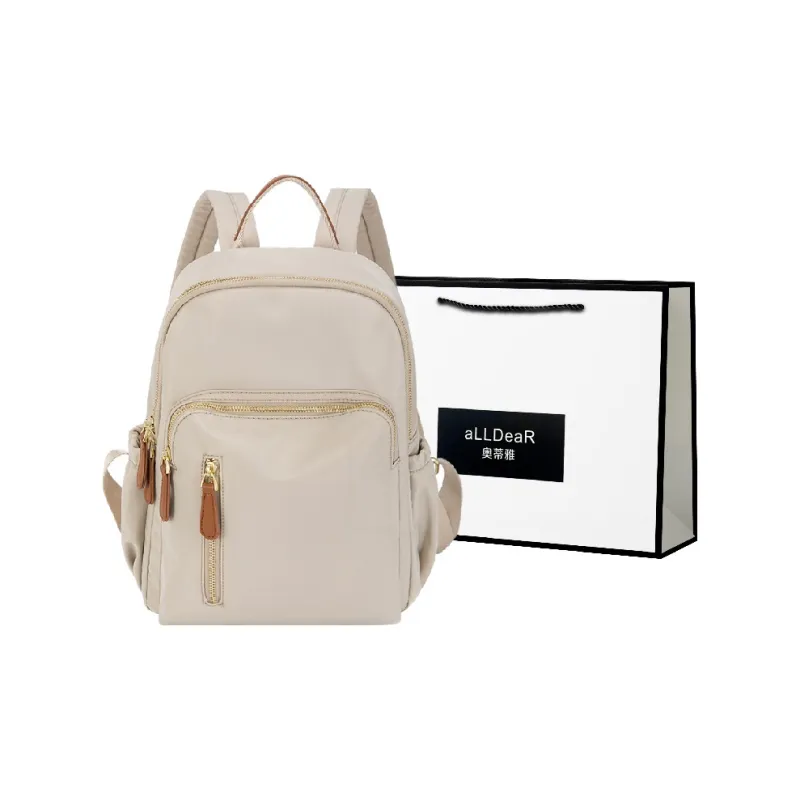 ALLDeaR Oxford Backpack Regular Women's Apricot & Brown/Apricot Gray/Dark Gray/Versatile Black-0
