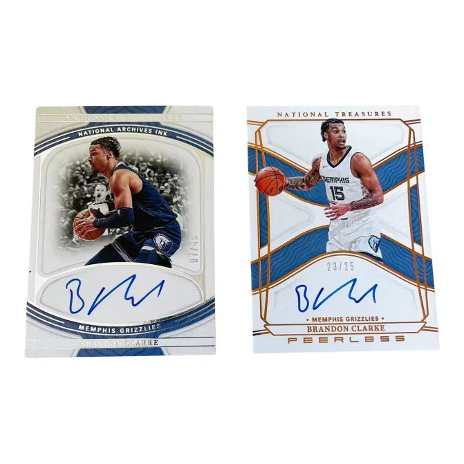 PANINI Brandon Clarke 21 22 Grizzlies National Treasure Signature Player Card Product Access Sports Cards 2 Pcs-0