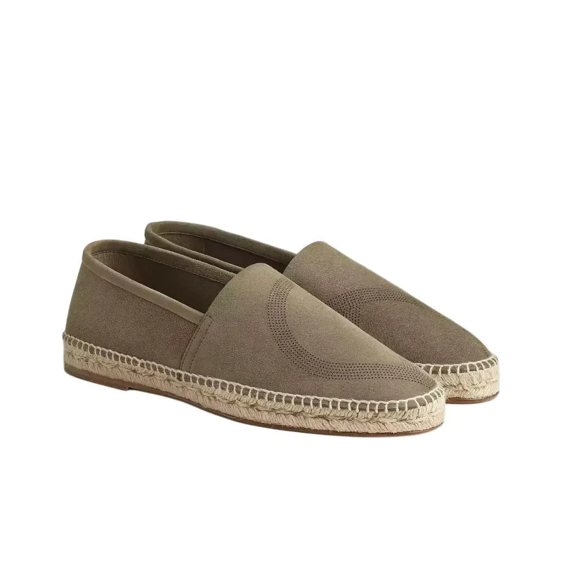 HERMES Izar Espadrilles Men's Green-2