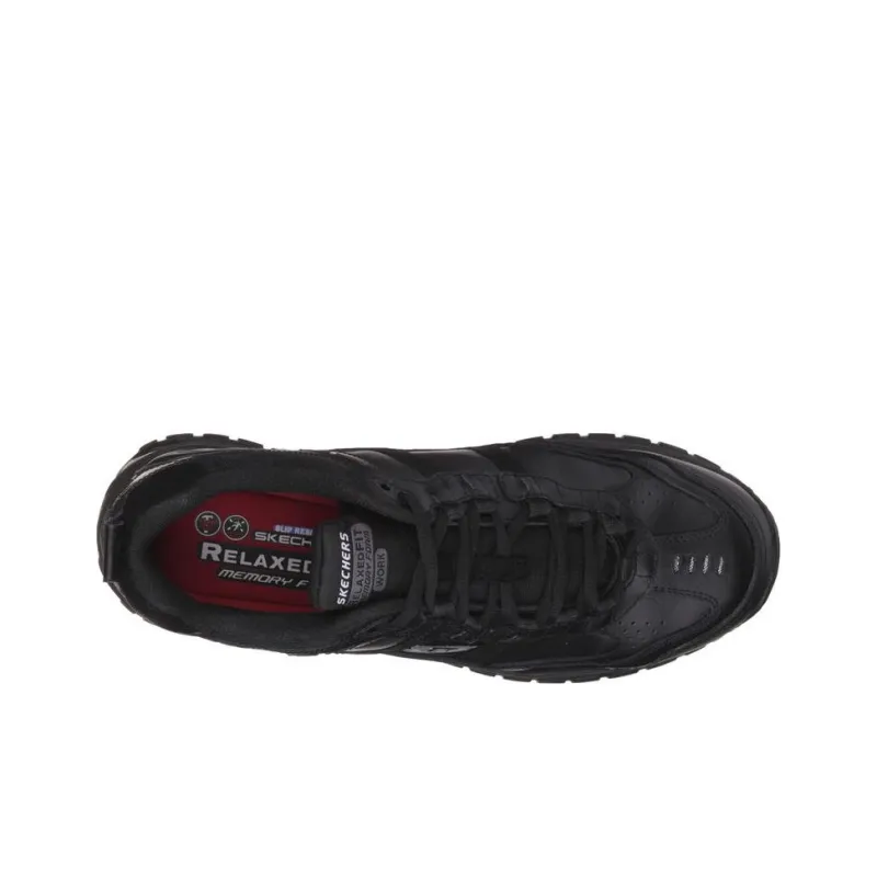 Skechers Work Relaxed Fit Anti-Slip Wear-Resistant Low-Top Casual Shoes Men's Black-3