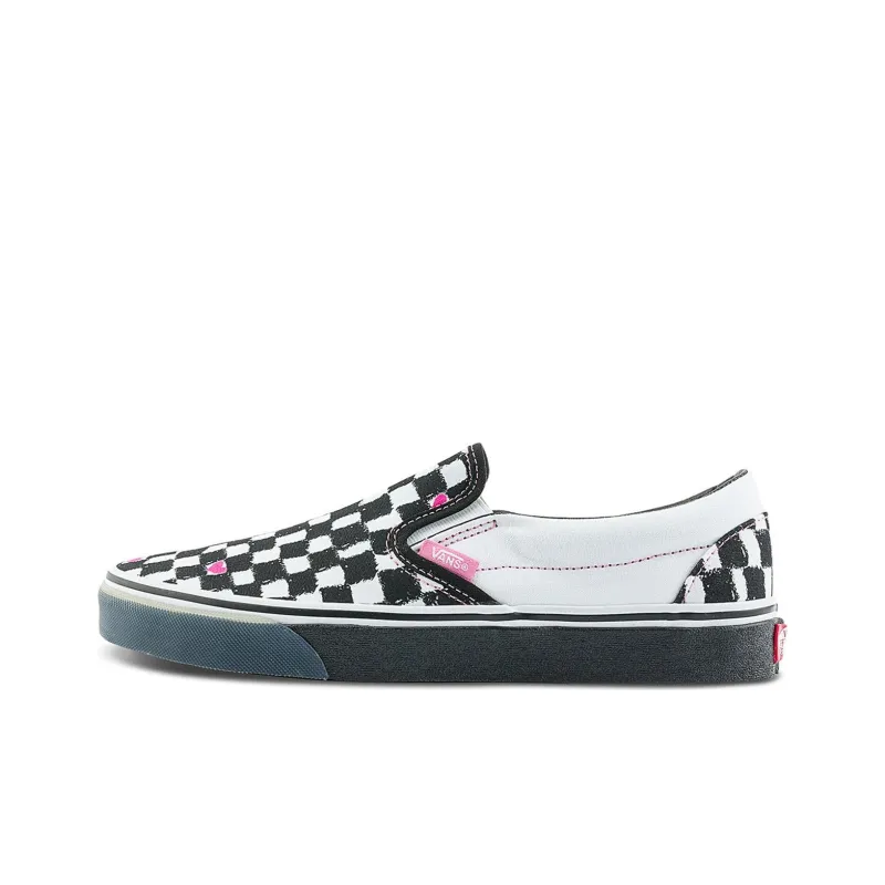 The Museum Visitor x Vans Anti-Slip Wear-Resistant Low-Top Skateboard Shoes Unisex Black White-0