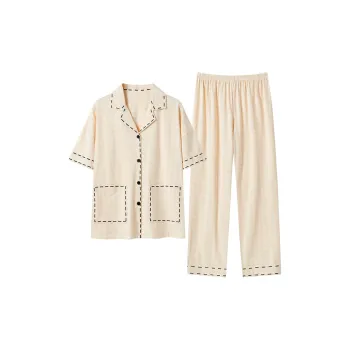 Close fitting Areas Pajama Set Women's Image Color
