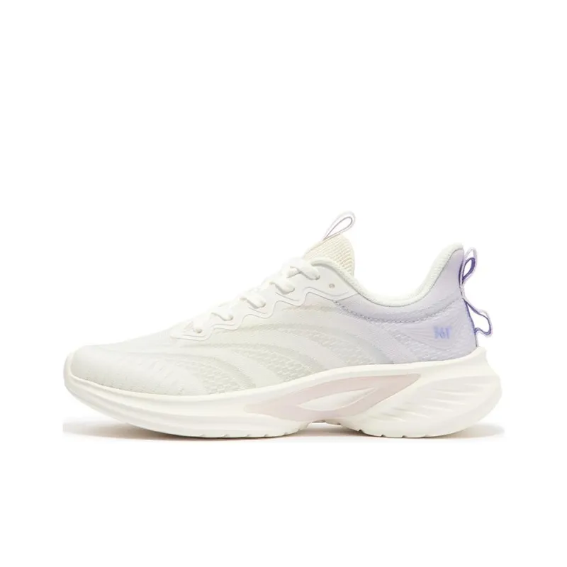 361° Cushioning, Wear Resistant Low Top Running Shoes Women's White Purple-0