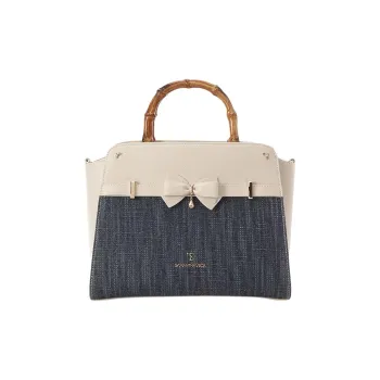 SAMANTHA THAVASA Polypropylene Synthetic Leather Polyester Handbag Women's Indigo