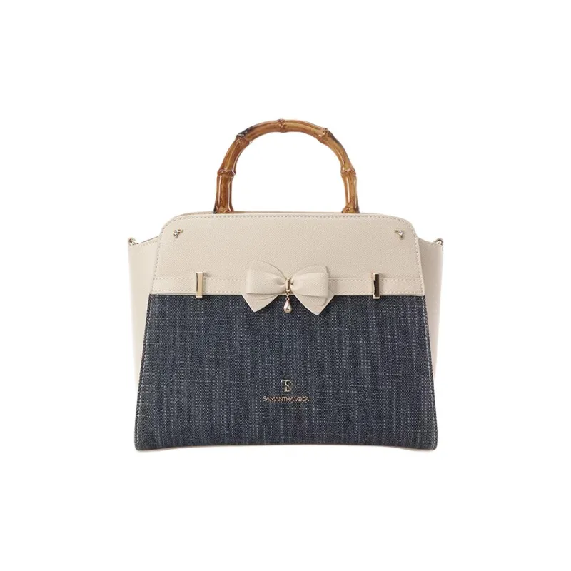 SAMANTHA THAVASA Polypropylene Synthetic Leather Polyester Handbag Women's Indigo-0