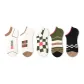 Checkerboard No-Show Socks-5 Pack