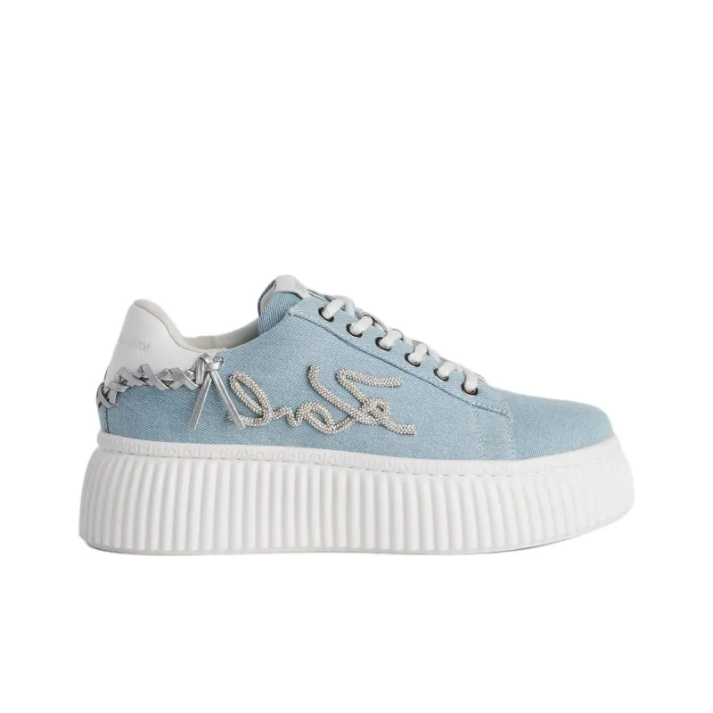 KARL LAGERFELD Skateboard Shoes Women's Light Blue-1