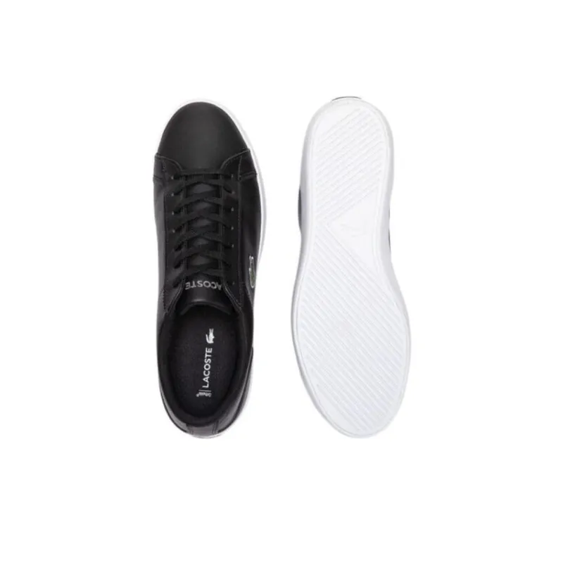 LACOSTE Low Top Skateboard Shoes Men's Black-4