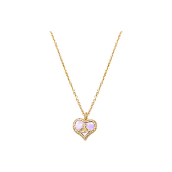 Vivienne Westwood Brass Purple Jade Gold Chain Unisex