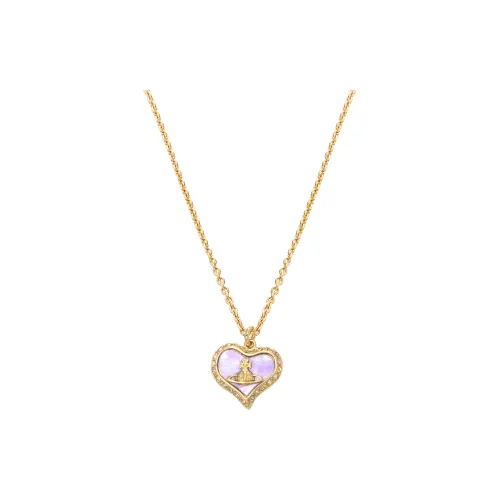 Vivienne Westwood Brass Purple Jade Gold Chain Unisex
