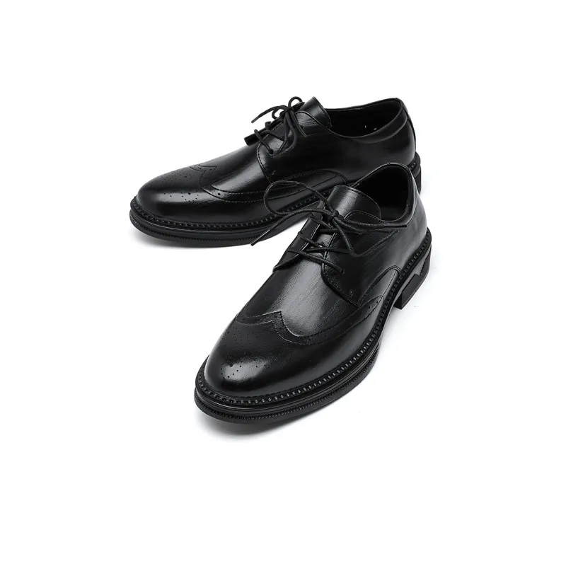 Beidouniao Low Top Casual Shoes Men's Black-1