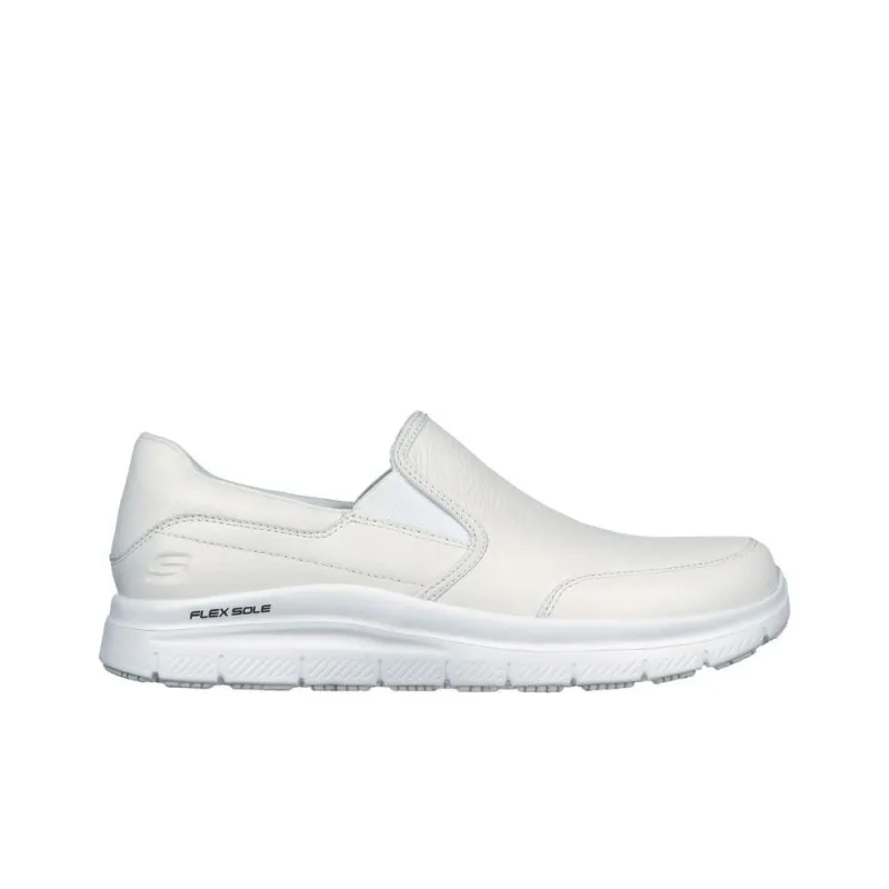 Skechers Work Relaxed Fit Anti Slip Wear Resistant Low Top Casual Shoes Men's White-1